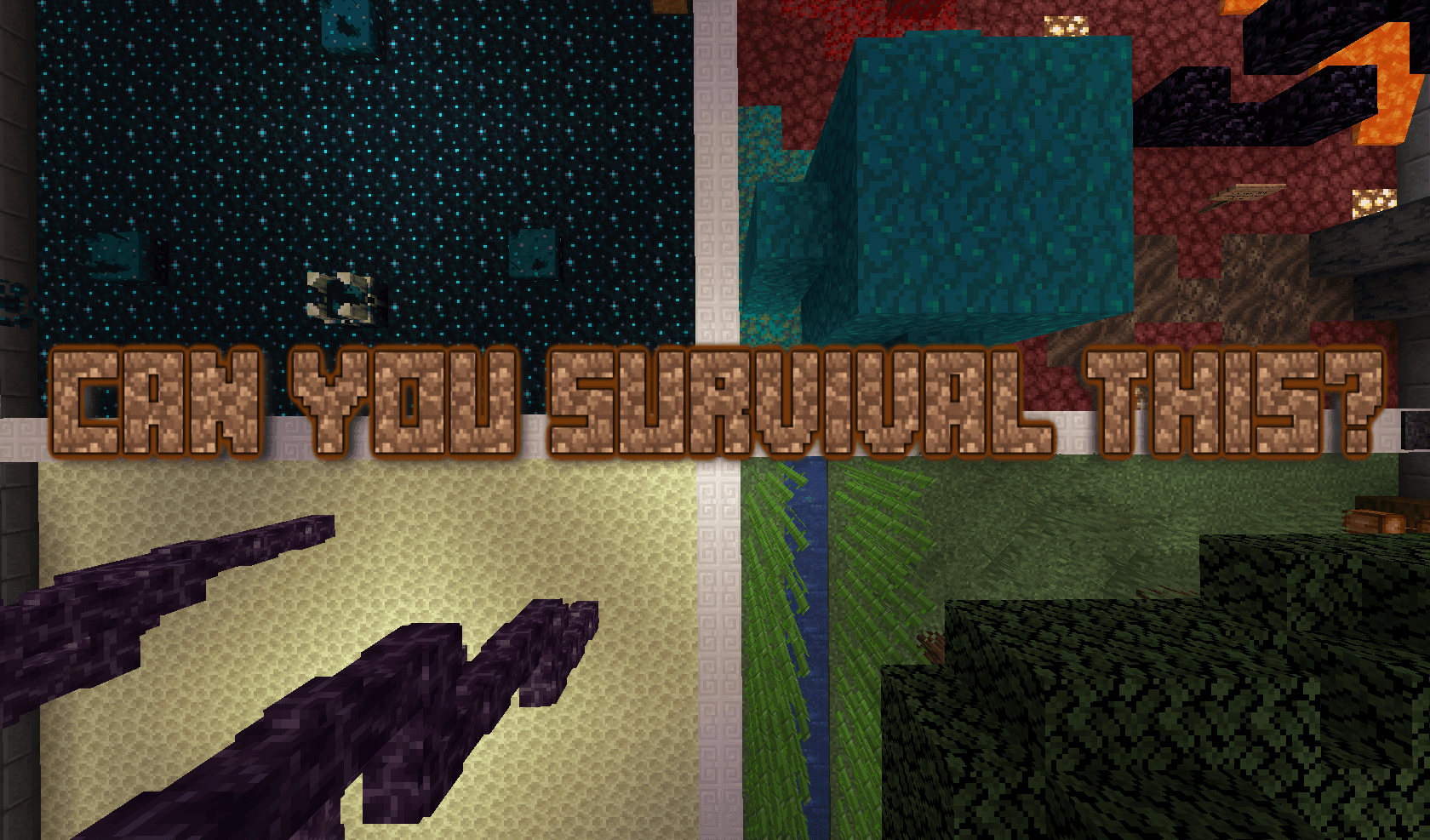 The logo for Can You Survival This?, a Minecraft map for  by MagicJoshua on MCCreations