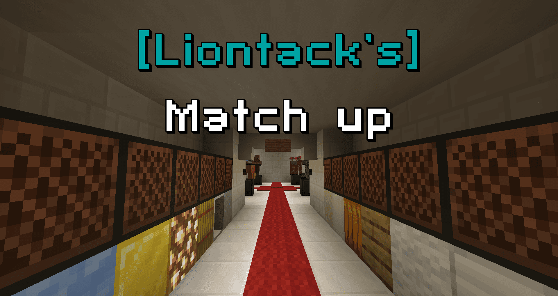 The logo for [Liontack's] Match up, a Minecraft map for 1.16.4 by Liontack on MCCreations