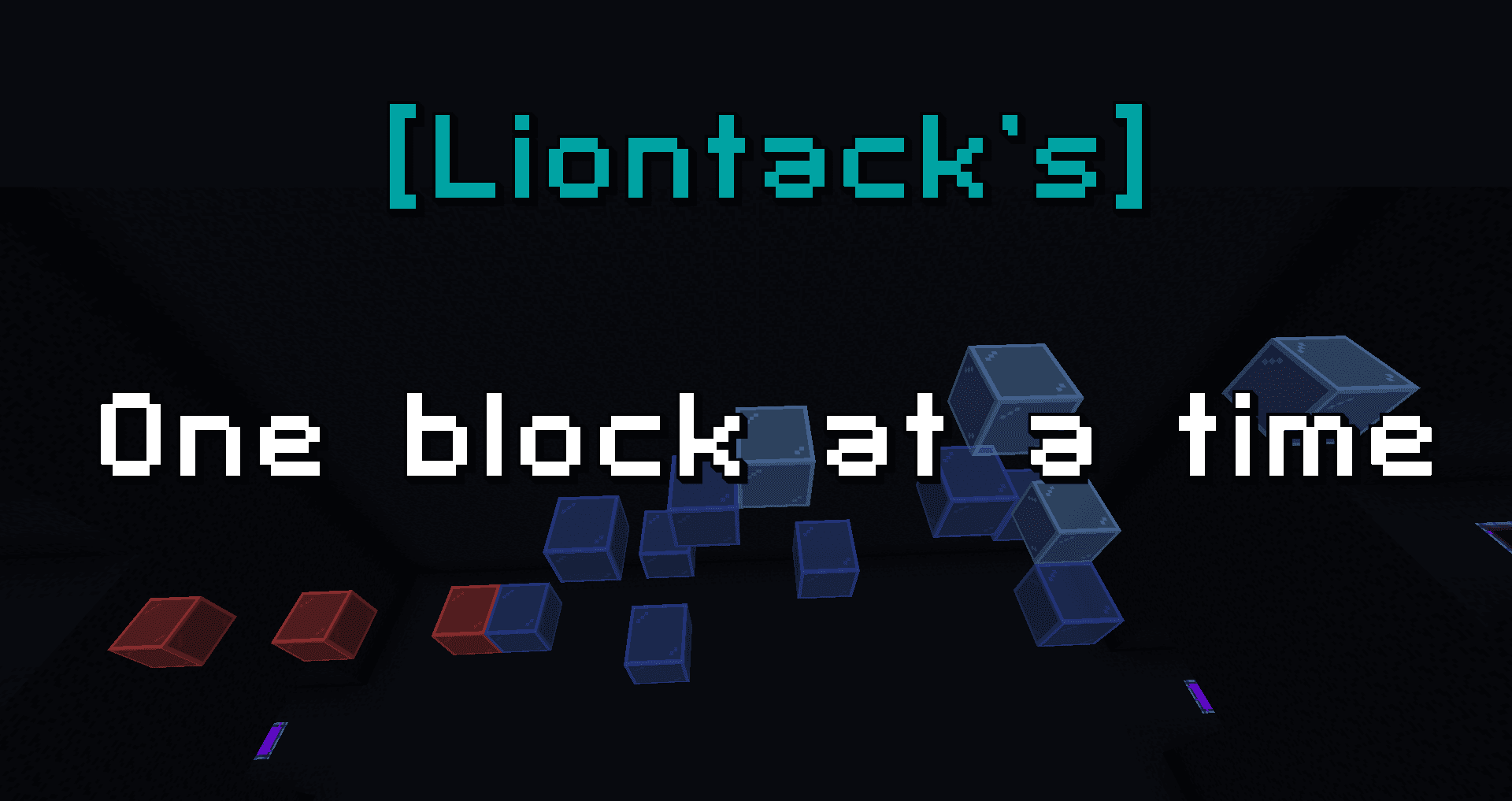 The logo for [Liontack's] One block at a time, a Minecraft map for 1.16.3 by Liontack on MCCreations
