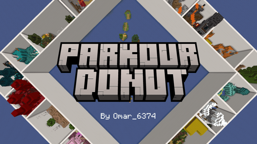The logo for Parkour Donut, a Minecraft map for 1.21.5 by Omar_6374 on MCCreations