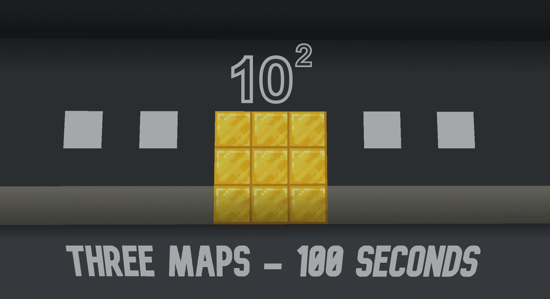 The logo for 10^2, a Minecraft map for Snapshot 20w18a by Henzoid on MCCreations