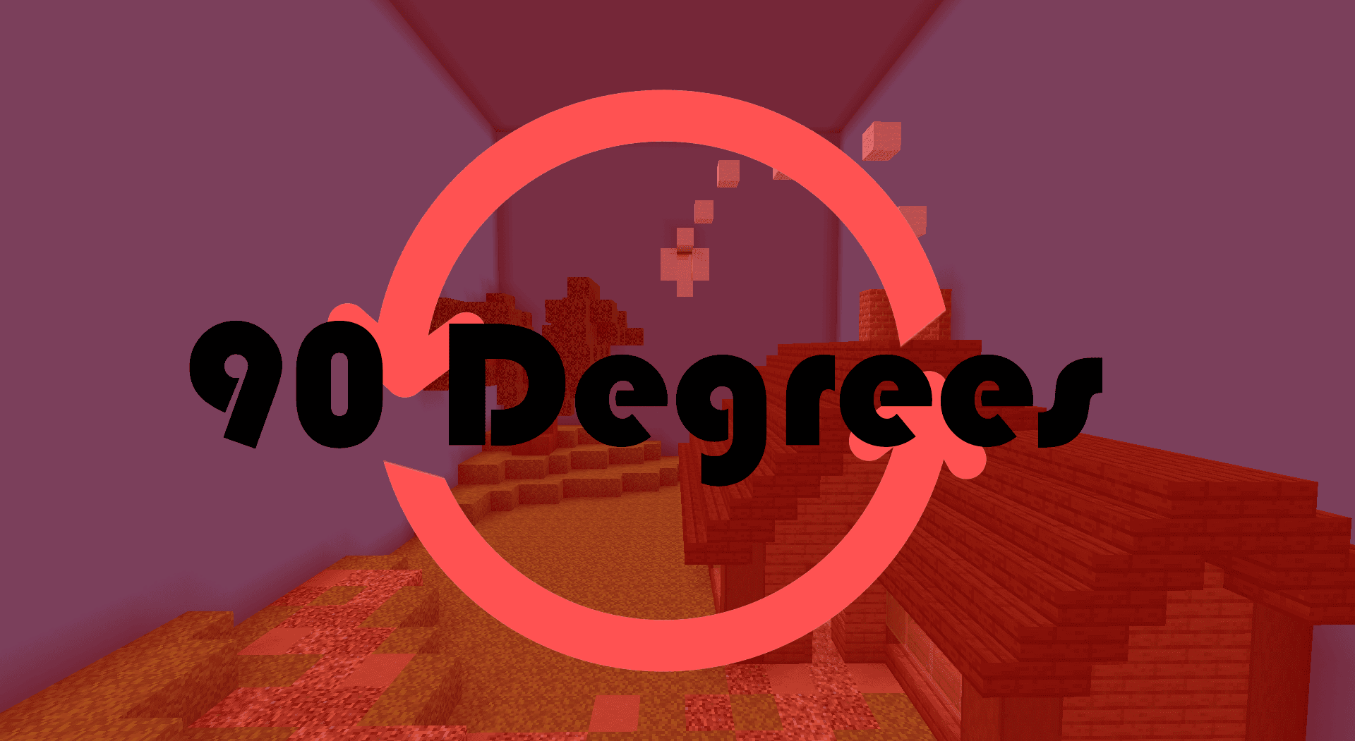 The logo for 90 Degrees, a Minecraft map for 1.18.1 by LunaEclipse4304 on MCCreations