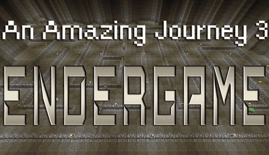 The logo for An Amazing Journey 3: Endergame, a Minecraft map for 1.15.2 by TheZaius on MCCreations
