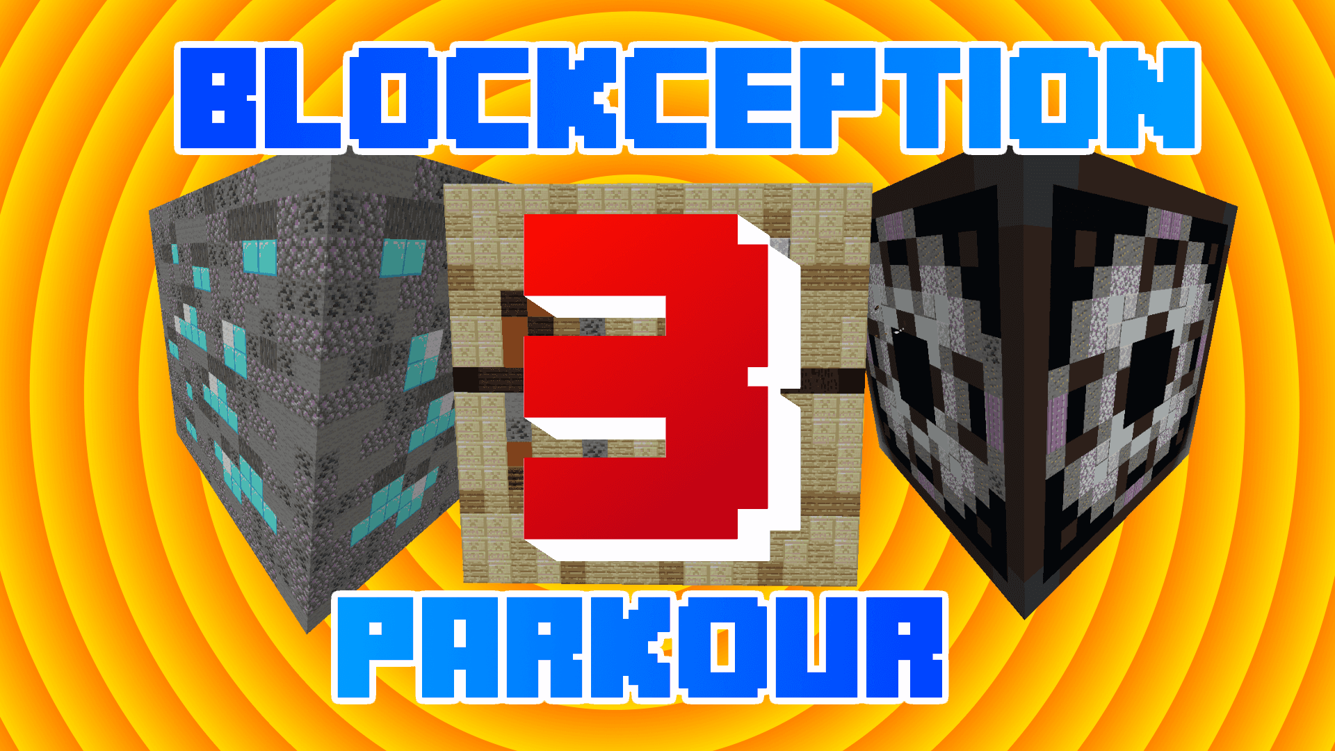 The logo for Blockception Parkour 3, a Minecraft map for 1.16.1 by TheblueMan003 on MCCreations
