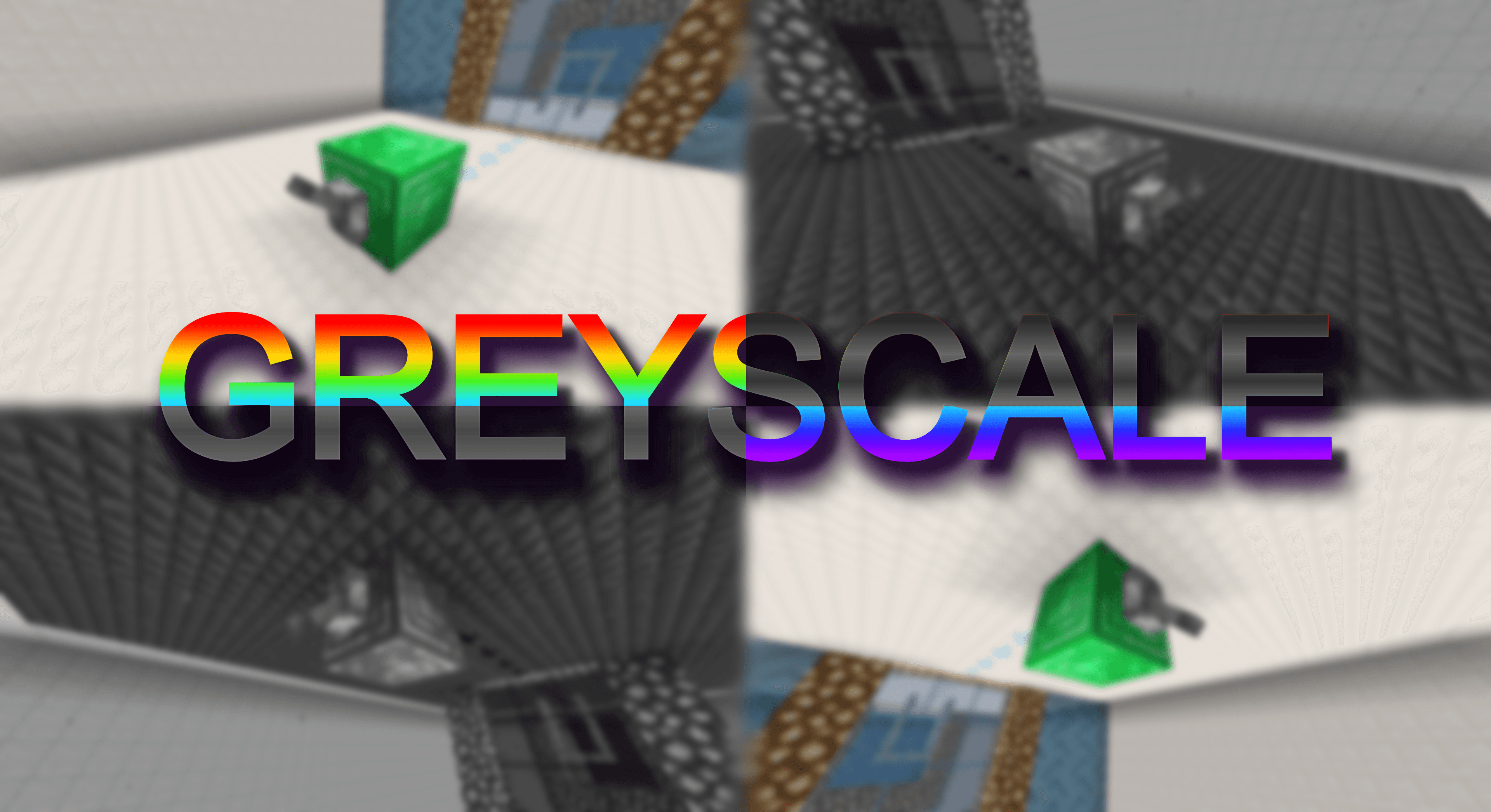The logo for Greyscale, a Minecraft map for 21w14a by Henzoid on MCCreations