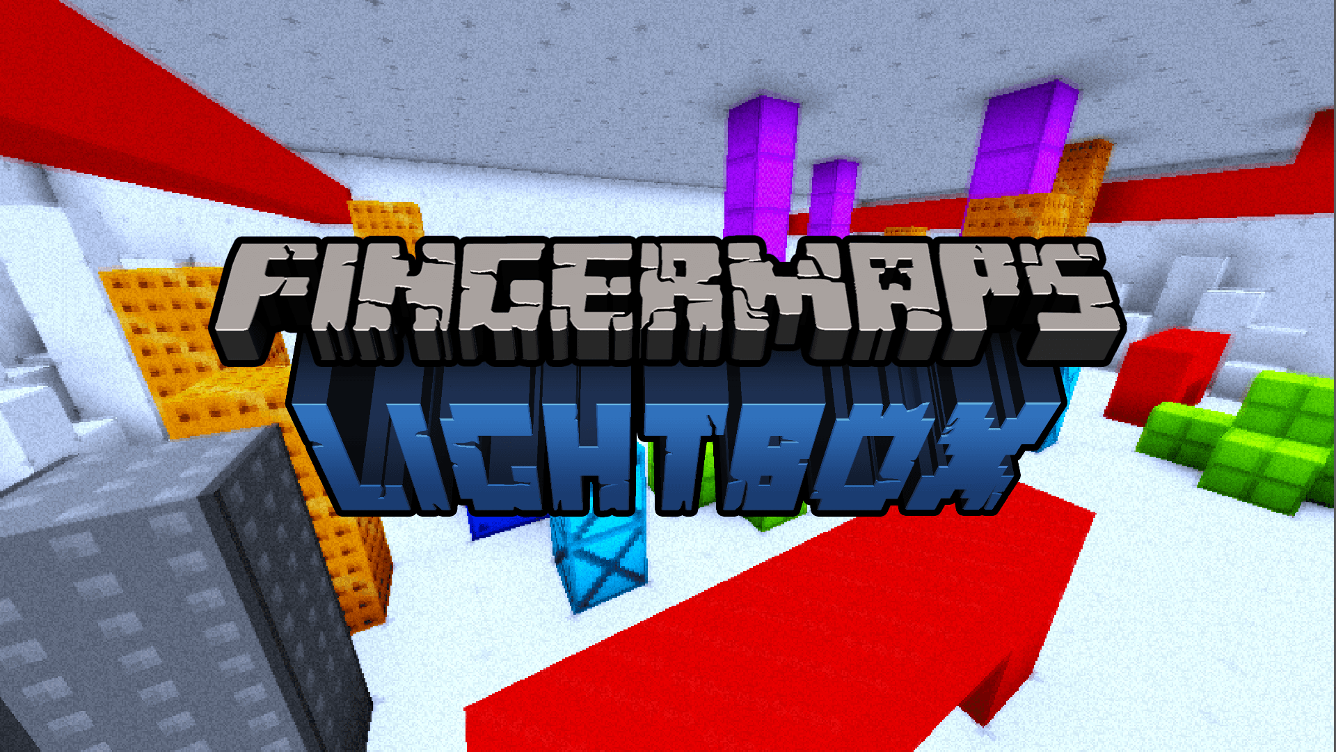 The logo for Lightbox, a Minecraft map for  by FingerMaps on MCCreations