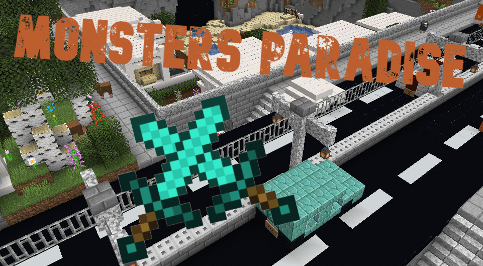 The logo for Monsters paradise, a Minecraft map for 1.16.3 by Zombie1111 on MCCreations