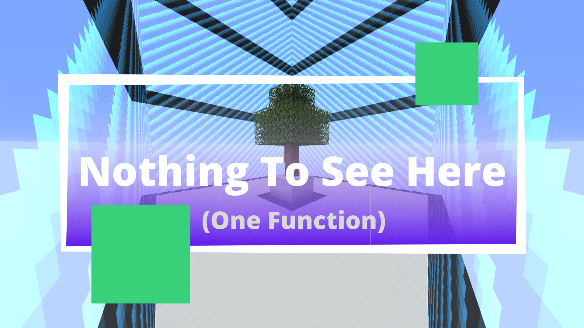 The logo for Nothing To See Here, a Minecraft map for 1.14.4 by Spark Games on MCCreations