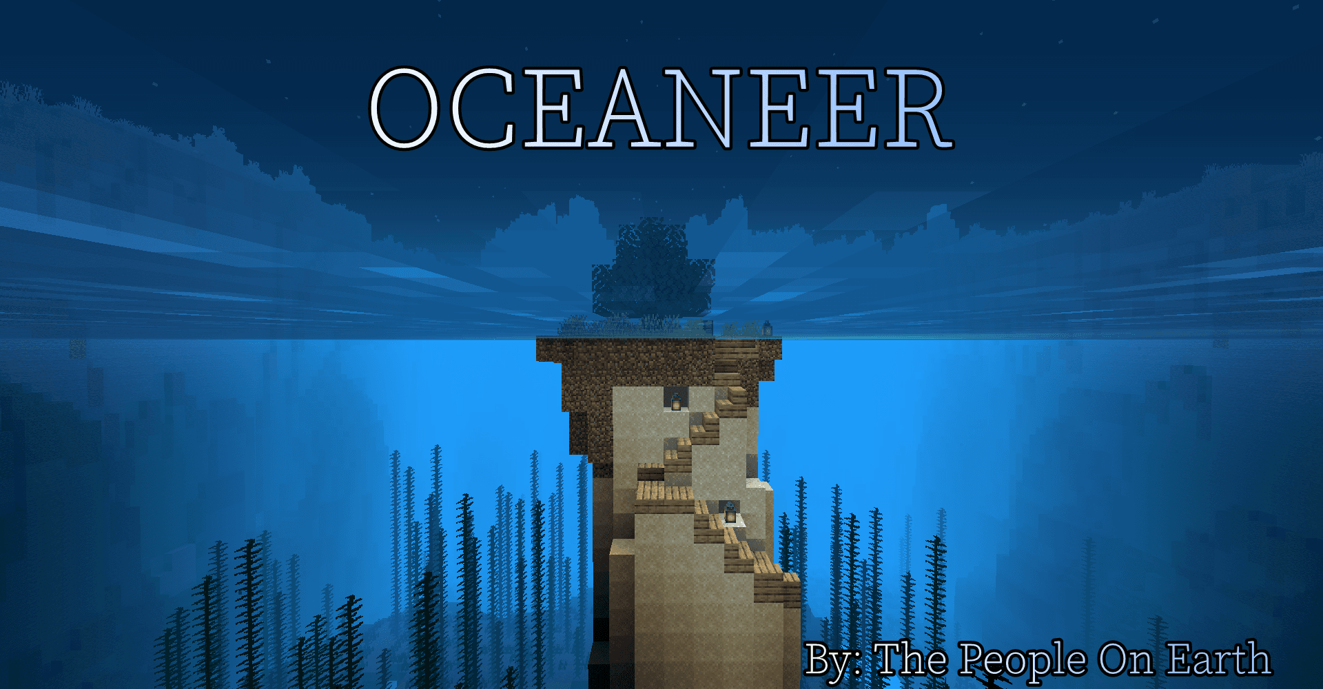 The logo for Oceaneer, a Minecraft map for 1.17.1 by The People on Earth on MCCreations