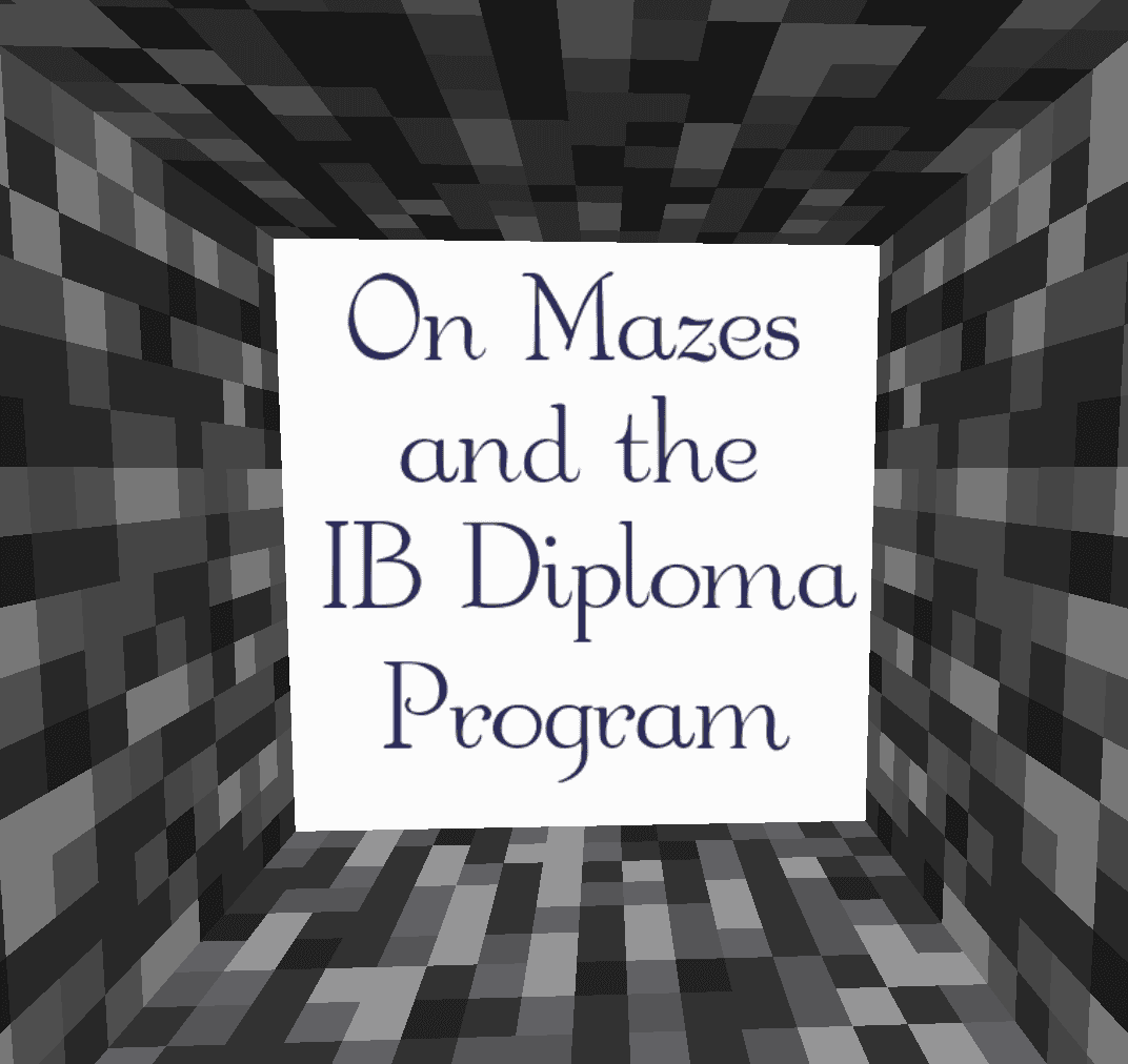 The logo for On Mazes and the IB Diploma Program, a Minecraft map for 1.16.4 by DeuxiemeCarlin on MCCreations
