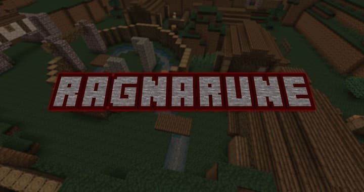The logo for RagnaRune: Remastered, a Minecraft map for 1.12+ by SeriousCraft on MCCreations