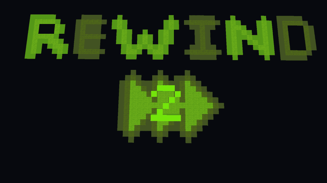 The logo for Rewind 2, a Minecraft map for 1.15.2 by UzairCat on MCCreations