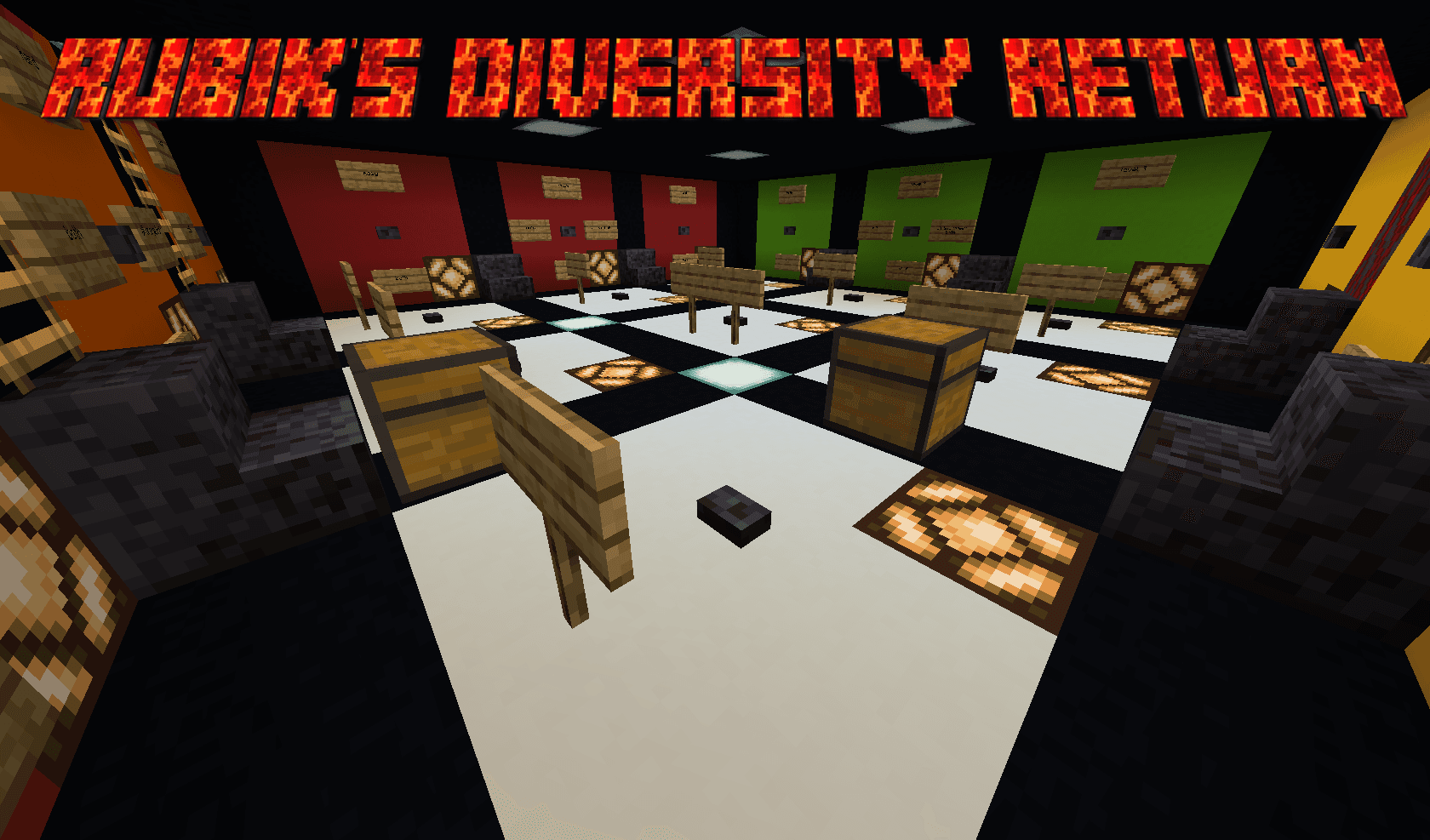 The logo for Rubik's Diversity return, a Minecraft map for 1.19.2 by MagicJoshua on MCCreations