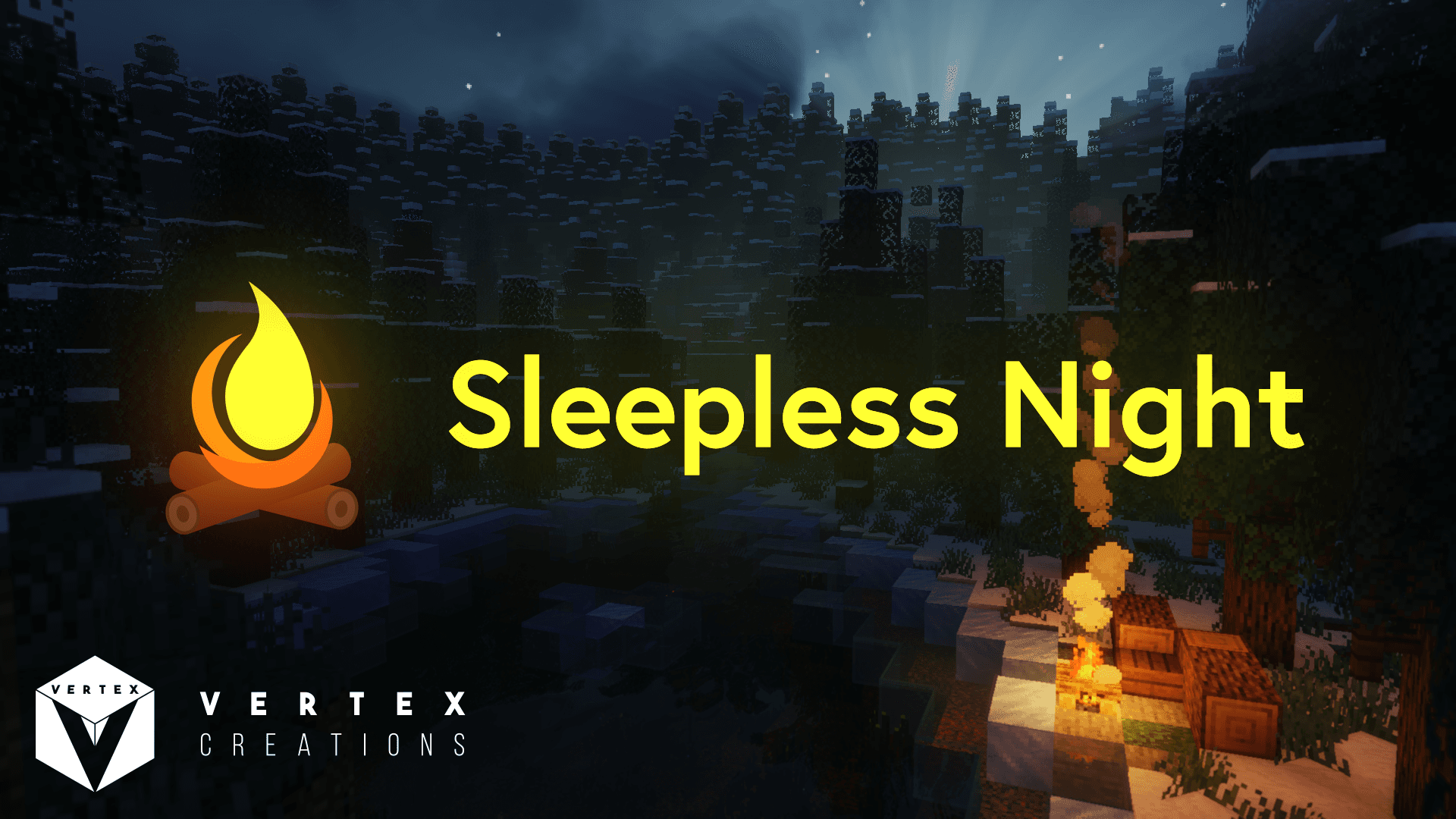 The logo for Sleepless Night, a Minecraft map for 1.15.2 by Vertex Creations on MCCreations