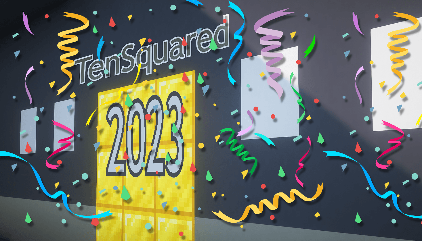 The logo for TenSquared 2023, a Minecraft map for 1.19.3 by Henzoid on MCCreations