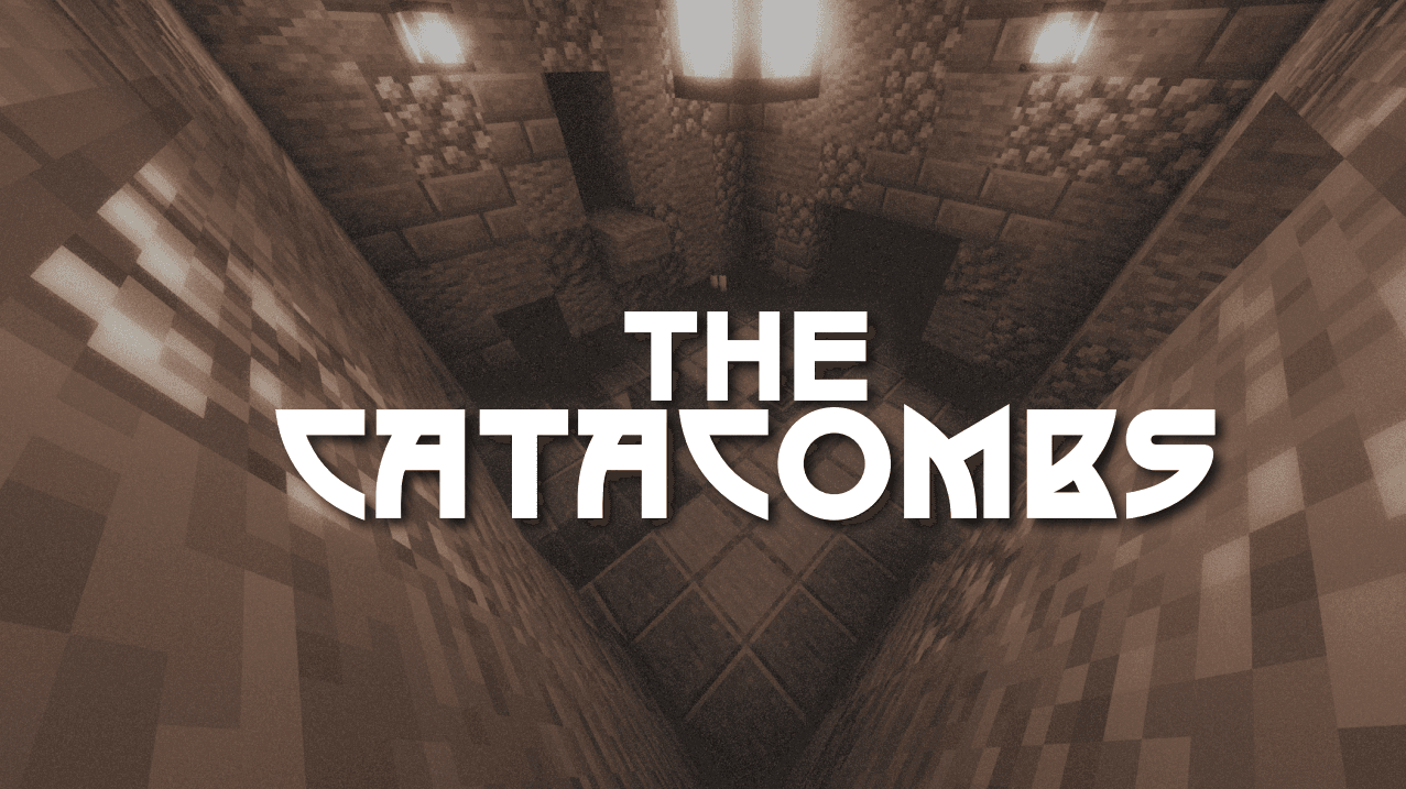 The logo for The Catacombs, a Minecraft map for  by FeatureFire on MCCreations