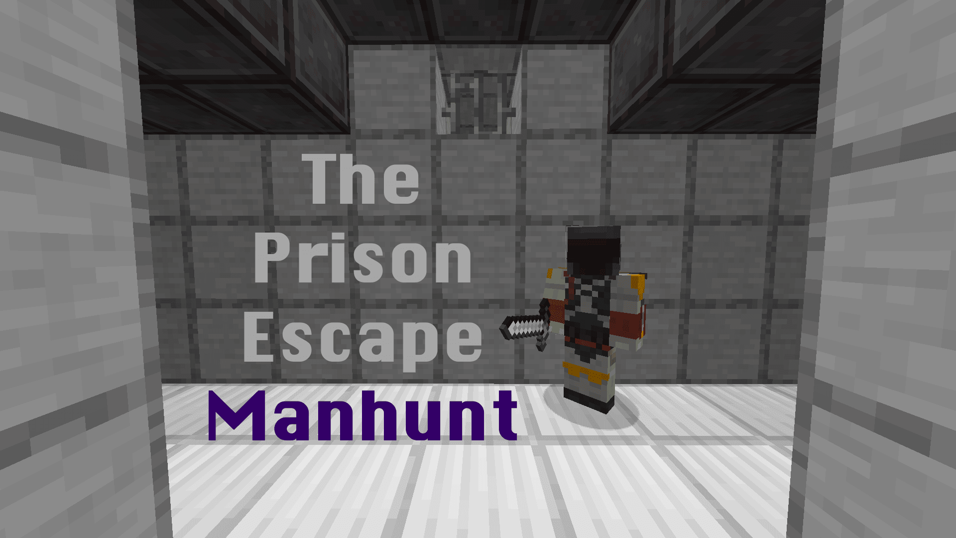 The logo for The Prison Escape Manhunt, a Minecraft map for 1.16.5 by Trevor on MCCreations