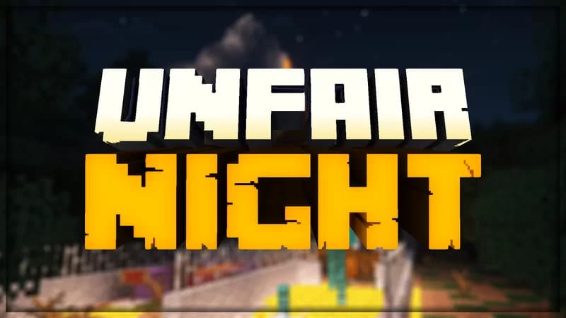 The logo for Unfair Night, a Minecraft map for 1.19.2 by TheHappywheels1 on MCCreations