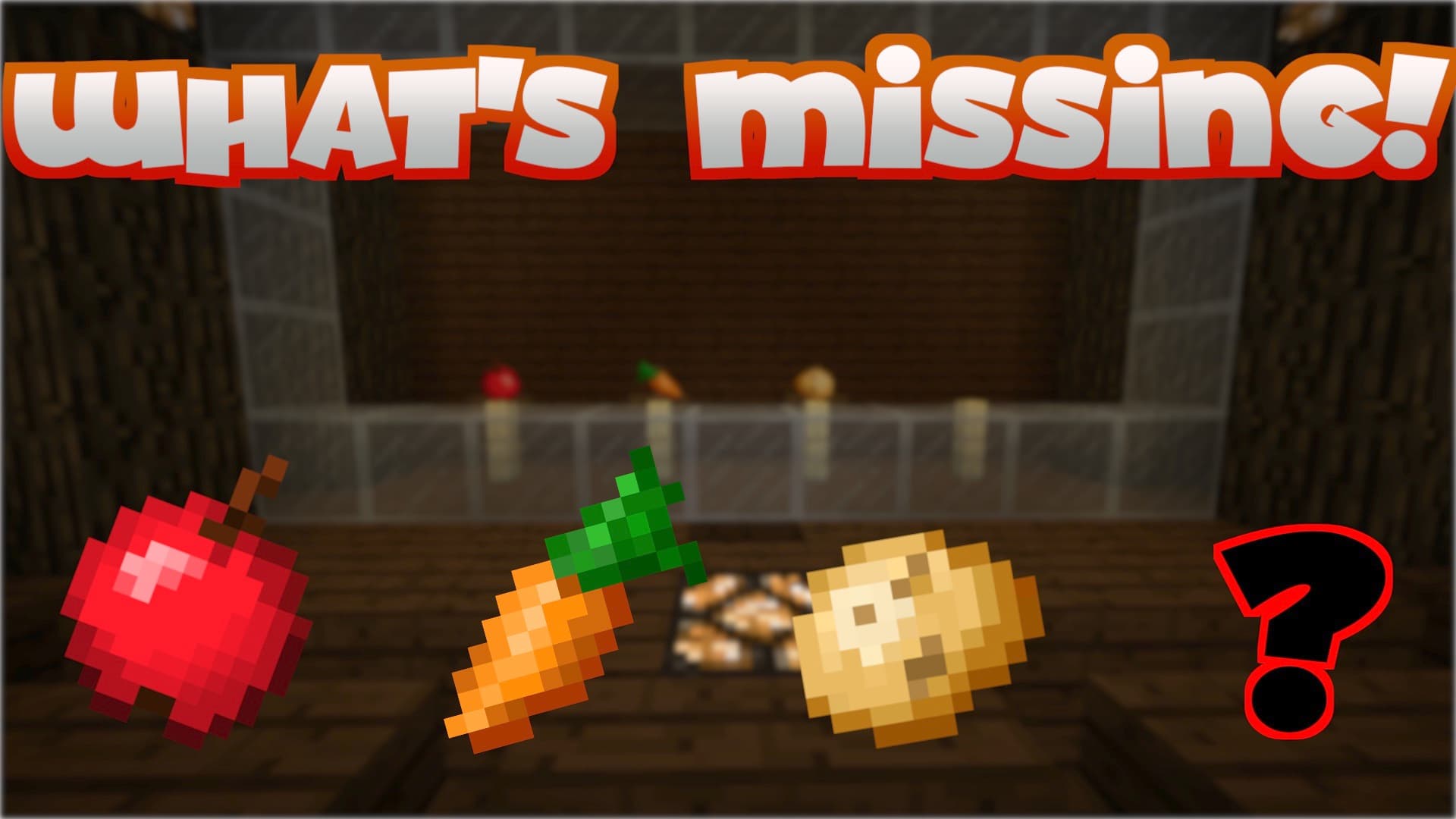 The logo for What's Missing, a Minecraft map for 1.13.2 by CrazyCowMM on MCCreations