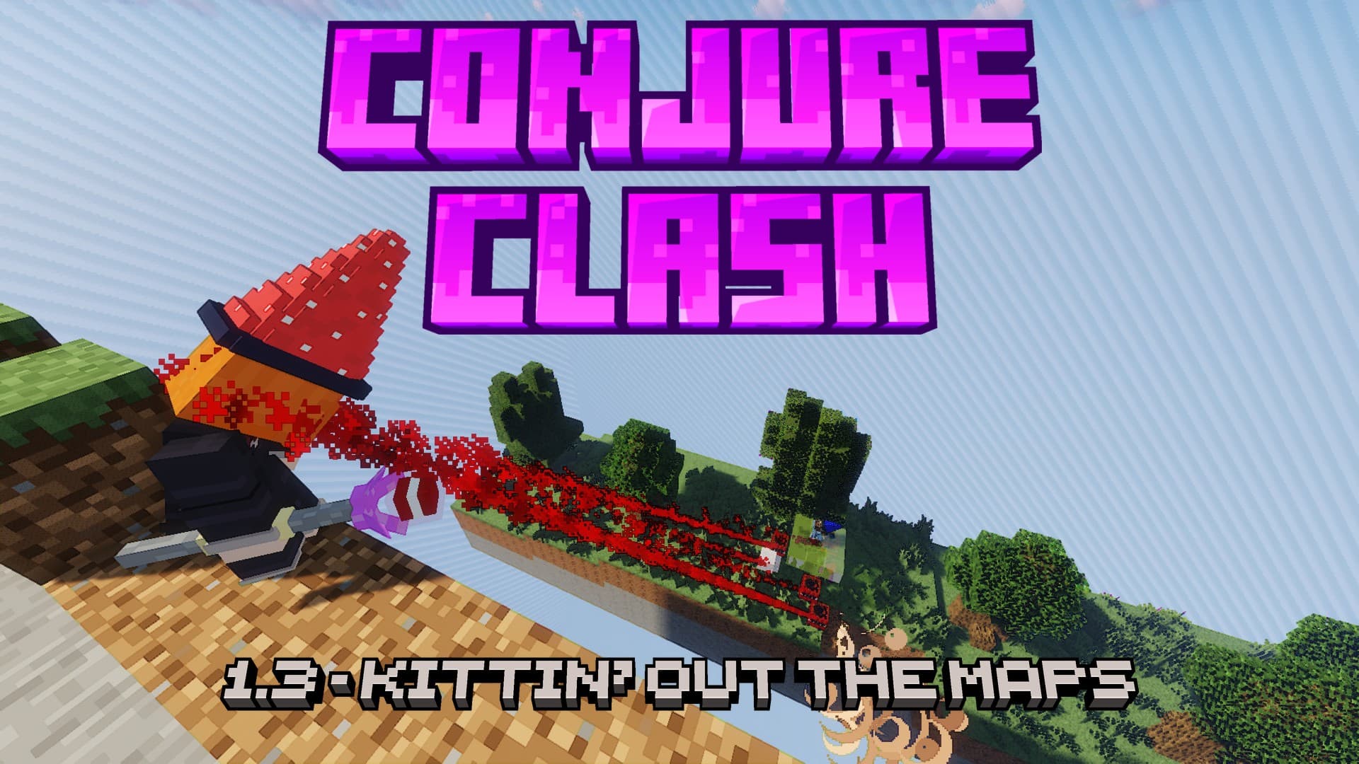 The logo for Conjure Clash, a Minecraft map for 1.20.4 by Chromatic on MCCreations