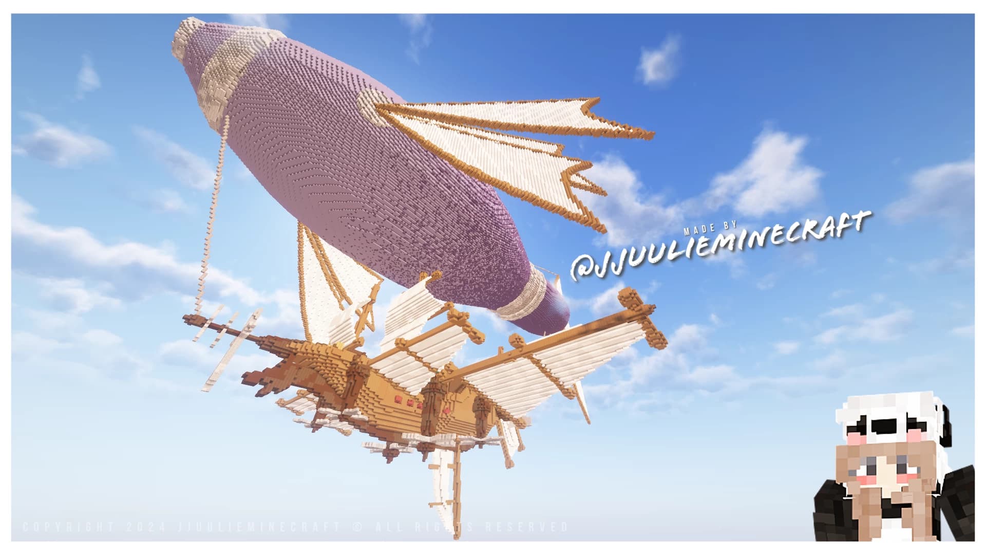 The logo for Fantasy Air Ship, a Minecraft map for 1.20+ by JJuulie on MCCreations