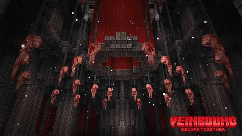 The logo for Veinbound, a Minecraft map for 1.21.8 by TheWorfer27 on MCCreations