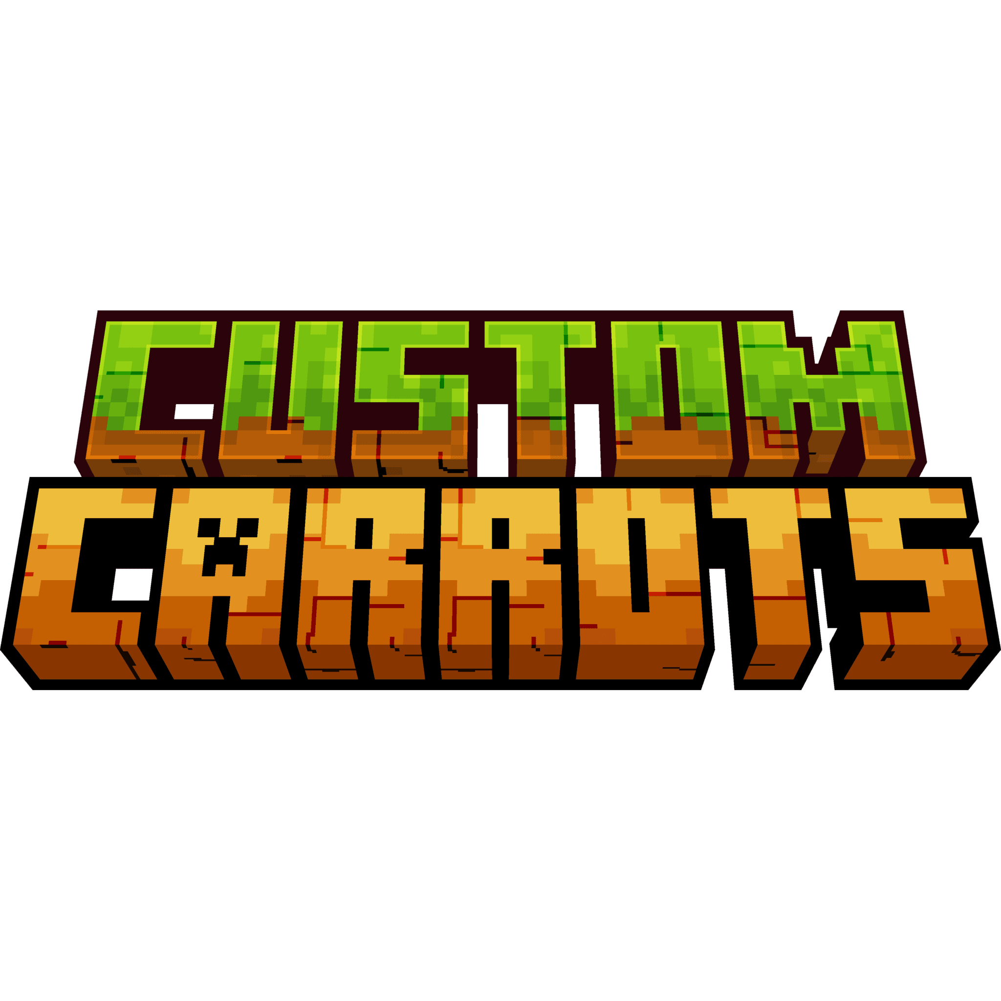 The logo for Minecraft! BUT, There are Custom Carrots, a Minecraft datapack for 1.21+ by Reaper Creations on MCCreations