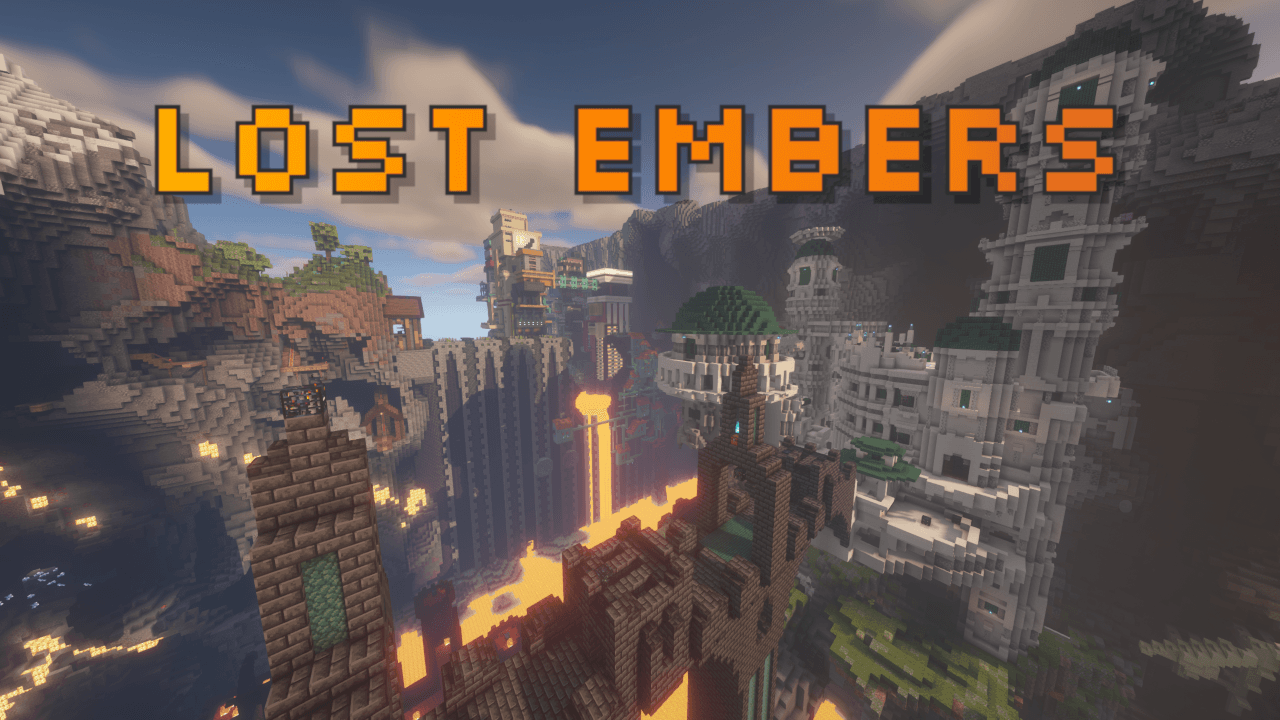 The logo for Lost Embers, a Minecraft map for 1.19.3 by Cake on MCCreations