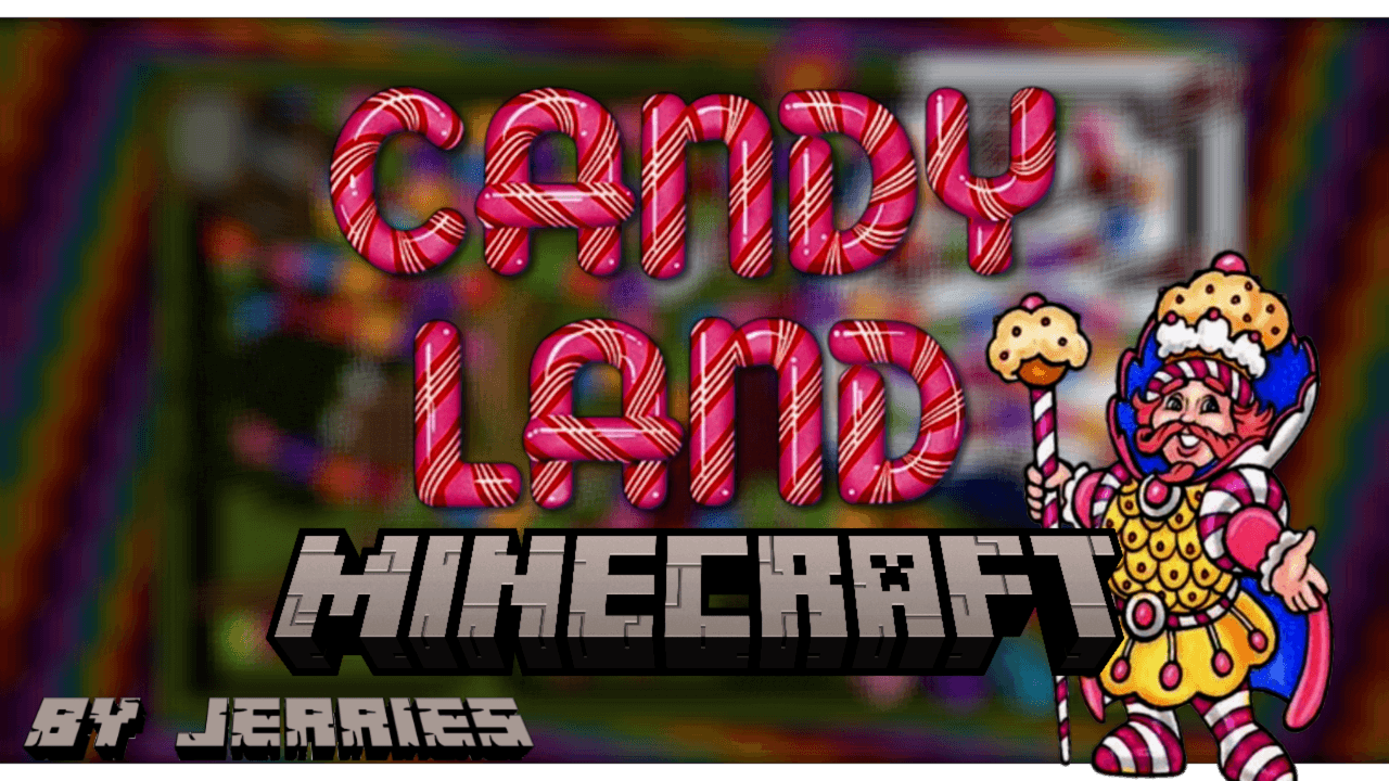 The logo for Candy Land in Minecraft!, a Minecraft map for 1.21.10 by Jerries on MCCreations