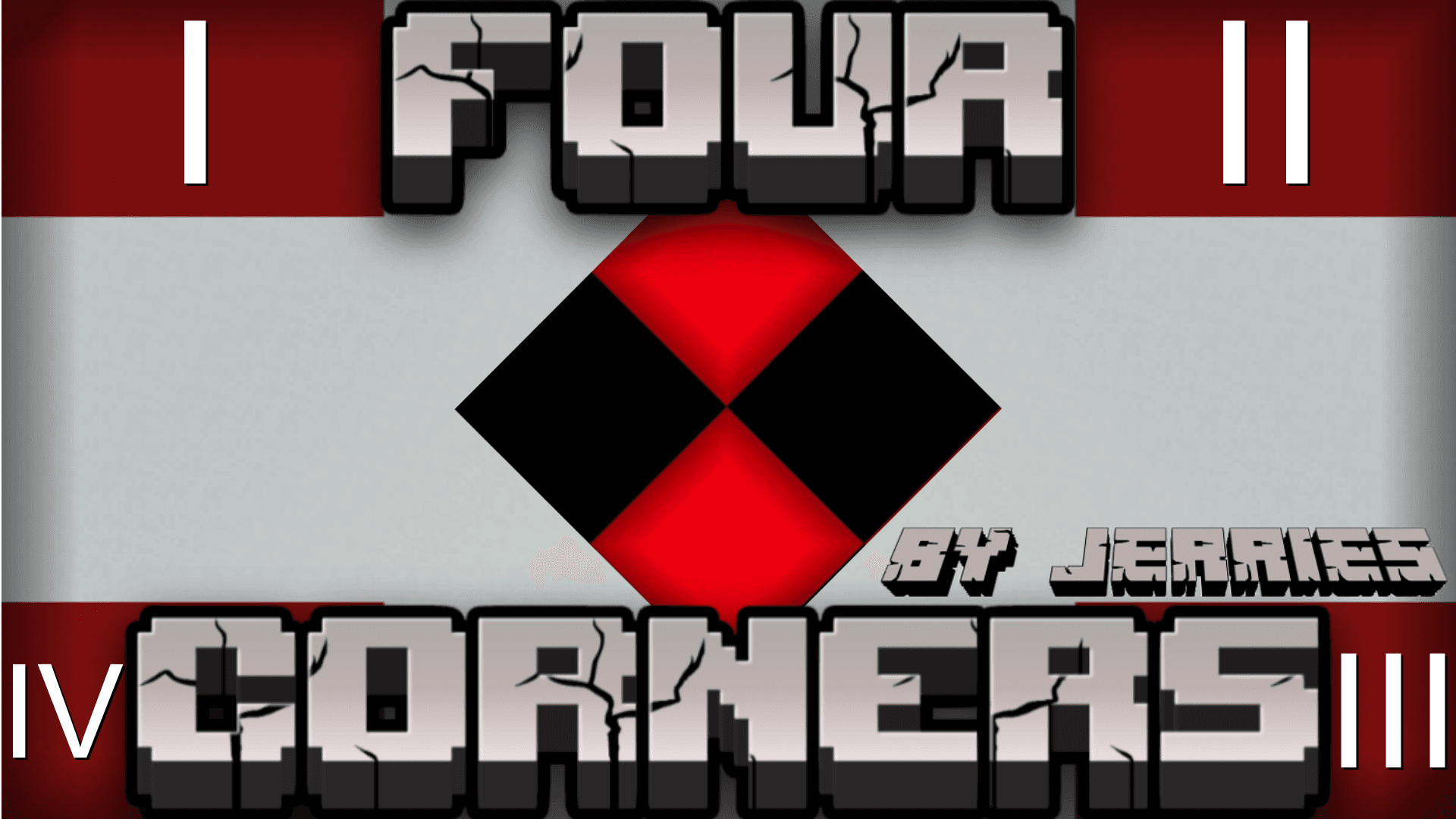 The logo for Four Corners!, a Minecraft map for 1.21.5 by Jerries on MCCreations