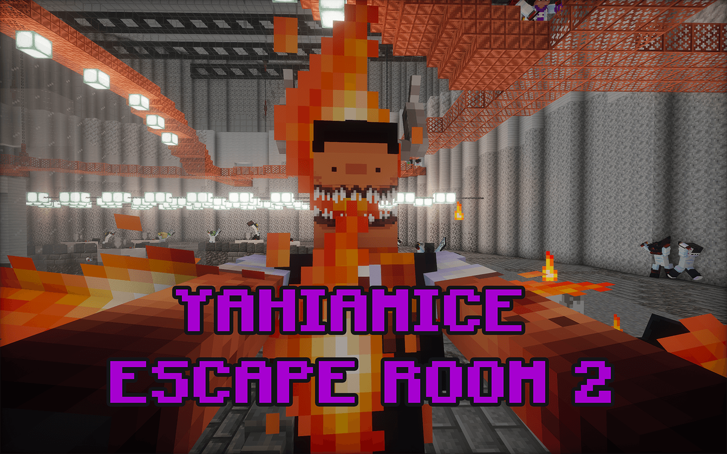 The logo for Yahiamice Escape Room 2, a Minecraft map for 1.21-1.21.1 by OpenVoxel Studios on MCCreations
