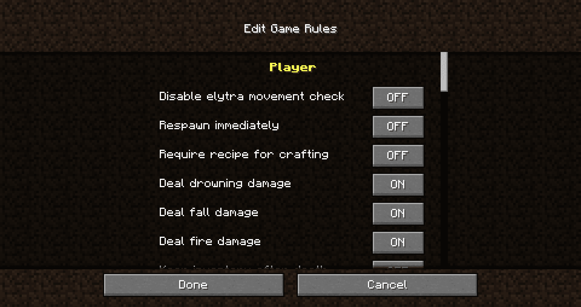 Image 3 of 3 for showGameruleNames