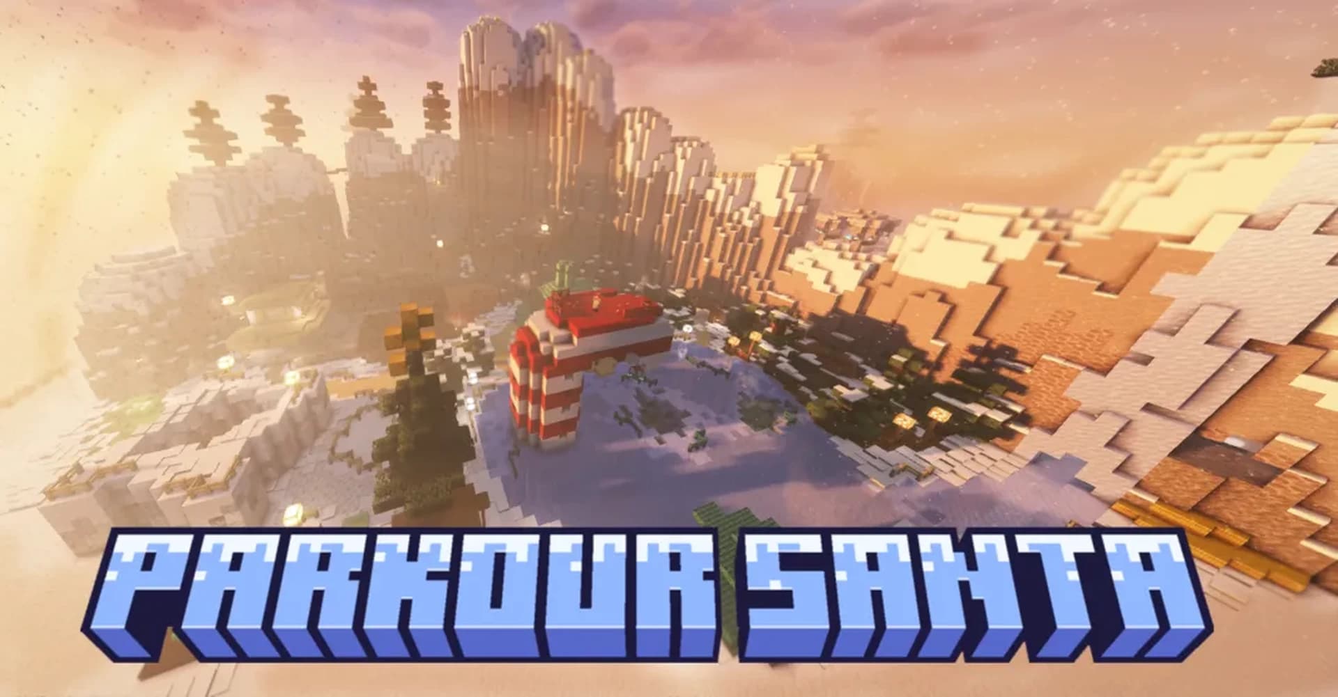 The logo for Parkour Santa Claus, a Minecraft map for 1.20.2 by Artem on MCCreations