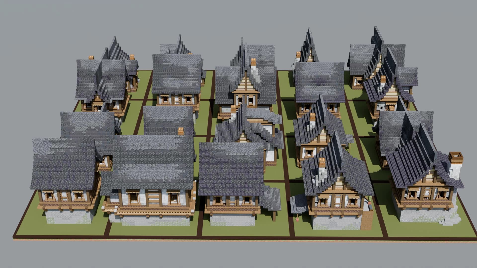 Image 2 of 20 for Minecraft 20 Medieval House Bundle