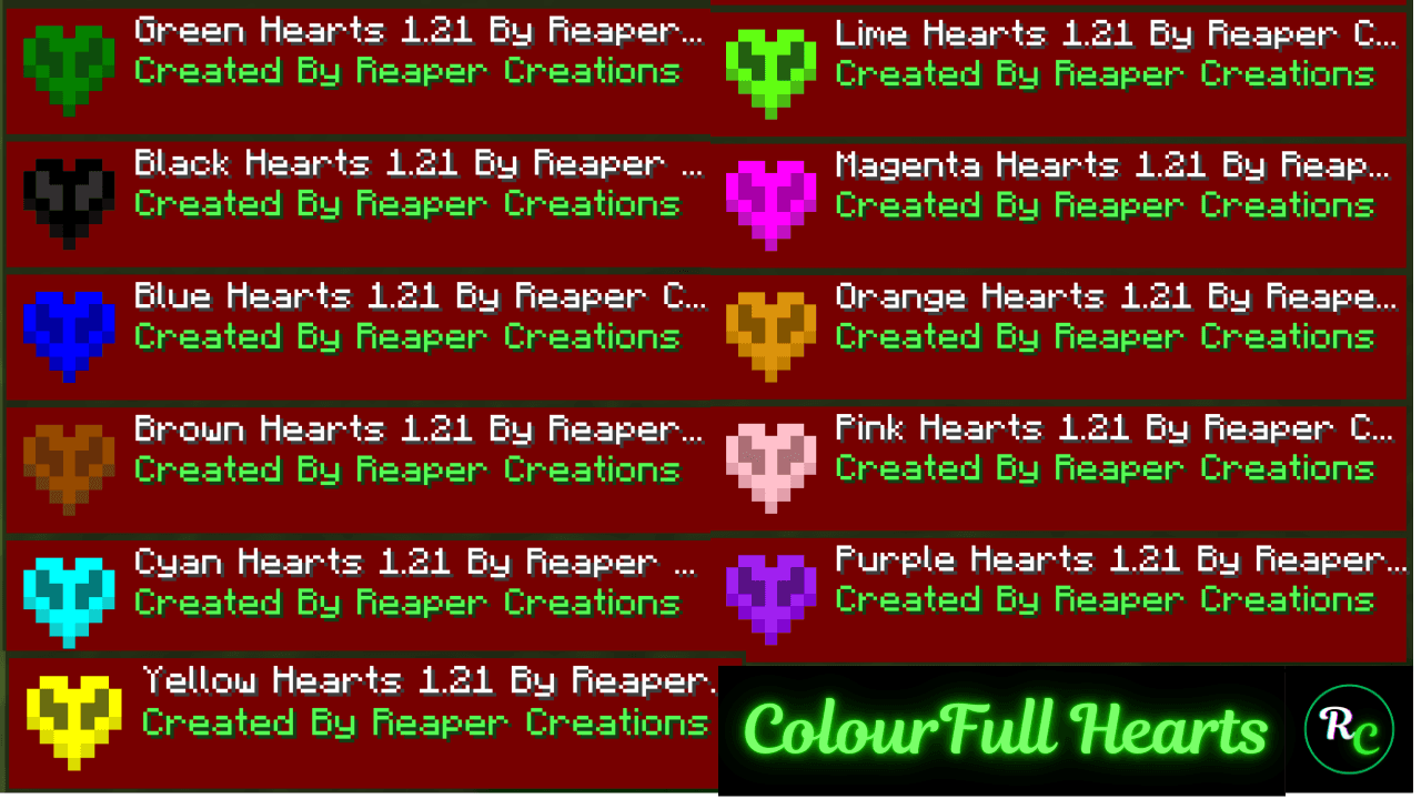 Image 2 of 3 for Colour Hearts 1.21 By Reaper Creations